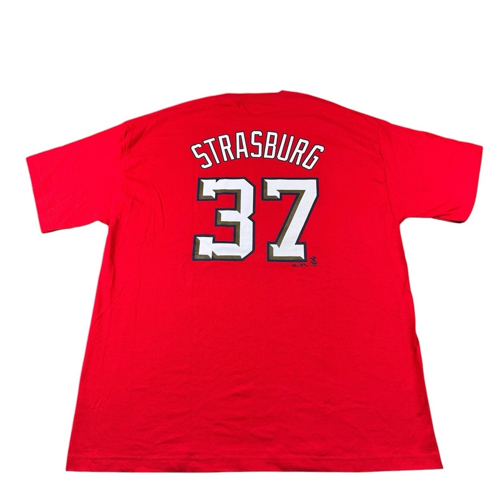 NWT 2010 Majestic MLB Washington Nationals #37 Stephen Strasburg Jersey Shirt XL